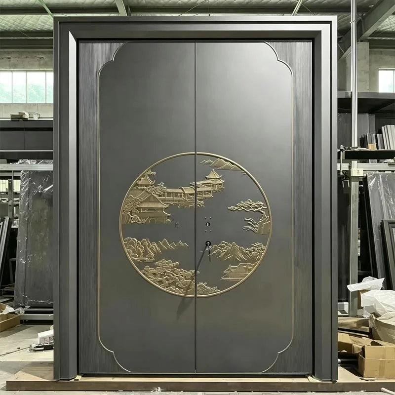 Porta in alluminio pressofuso con motivo intrecciato in rilievo 3D