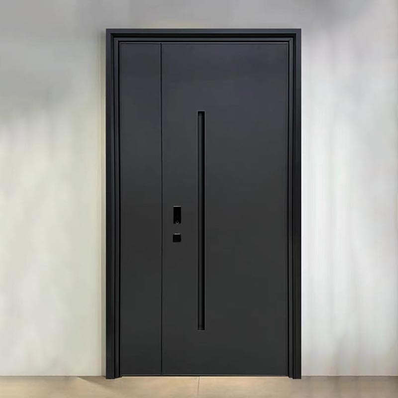Italian Minimalist Copper-Aluminum Mother-Son Door