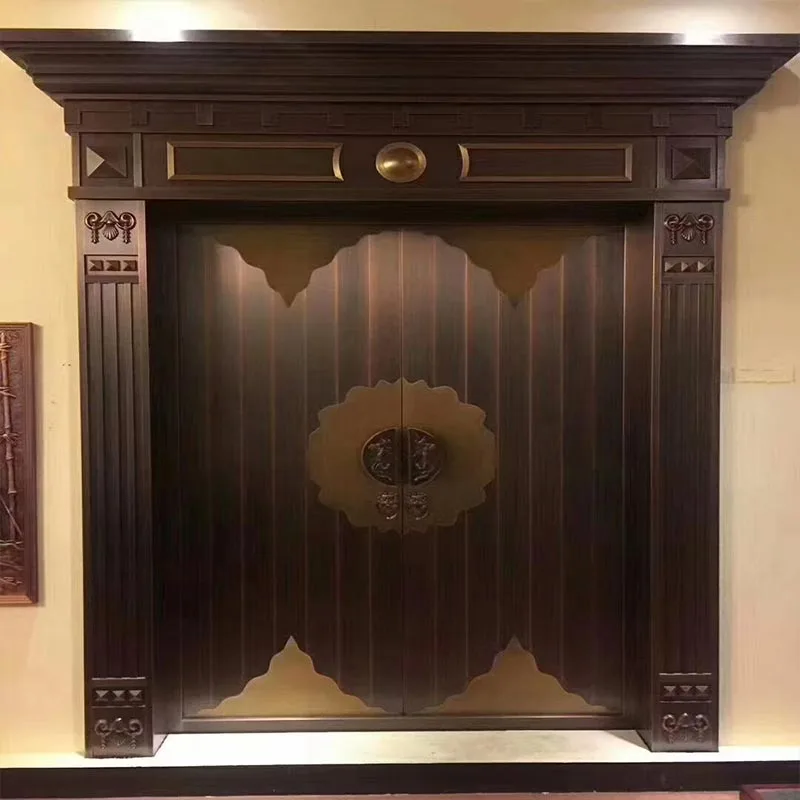 Porta a doppio ingresso in rame massiccio