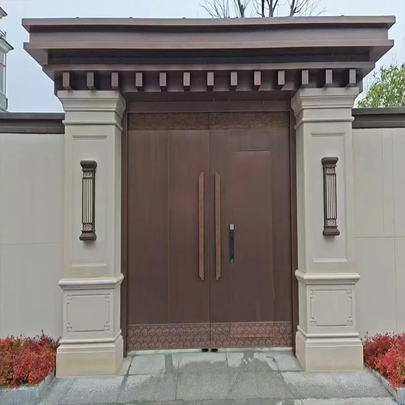 Porta d'ingresso Villa in rame massiccio